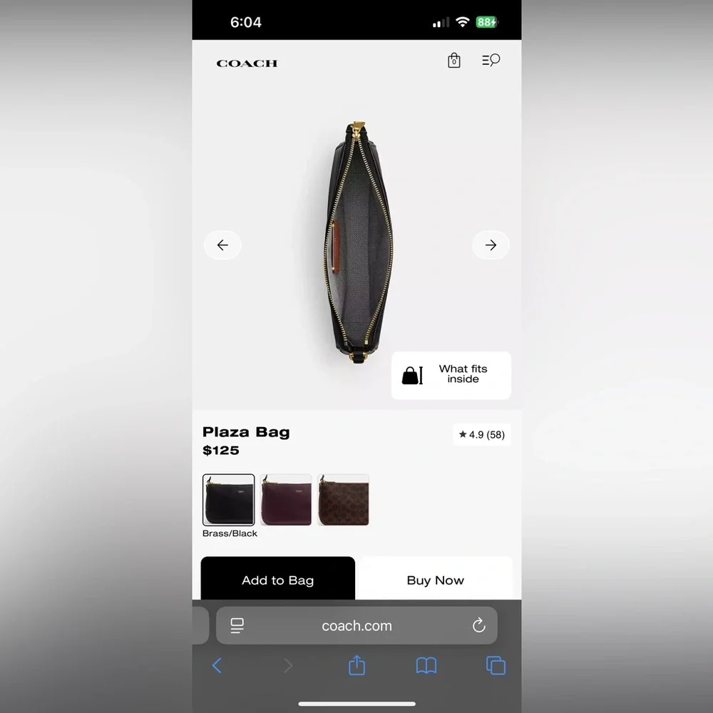 Coach plaza bag brass/black - Picture 6 of 8